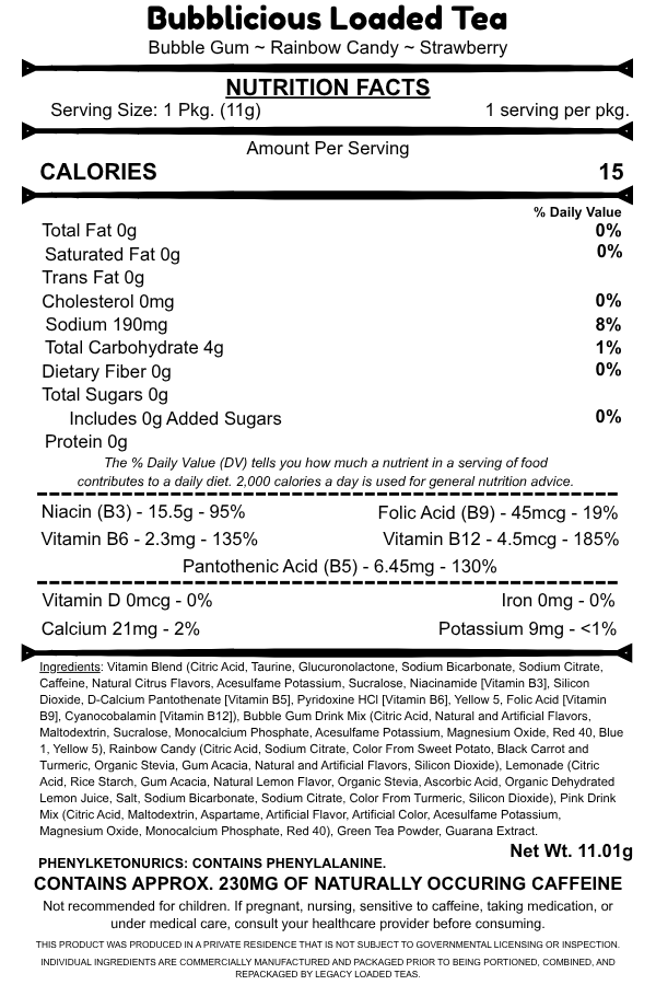 Bubblicious Loaded Tea