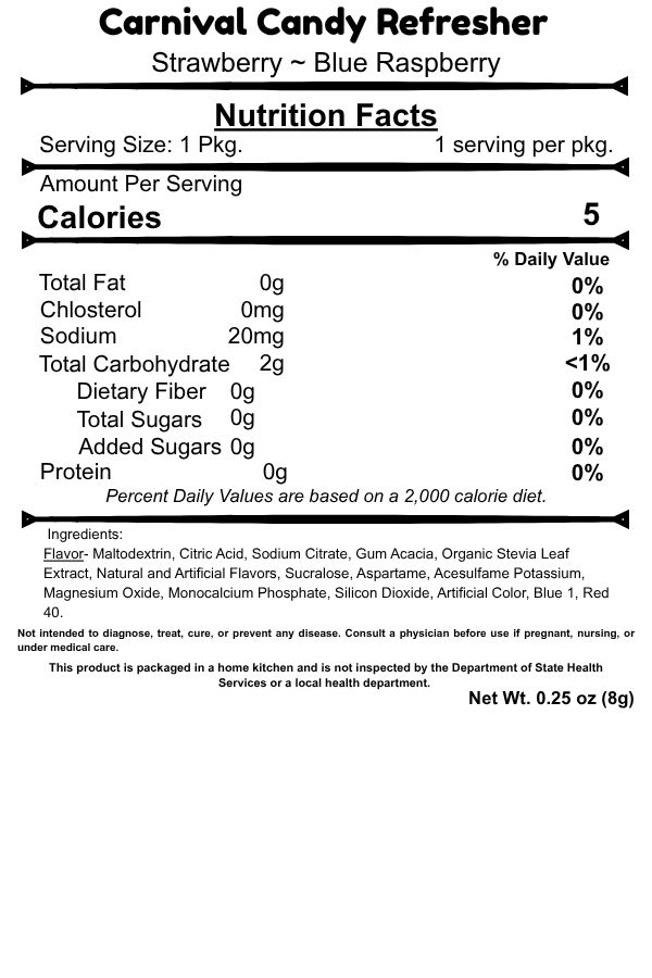 Carnival Candy Refresher CAFFEINE FREE