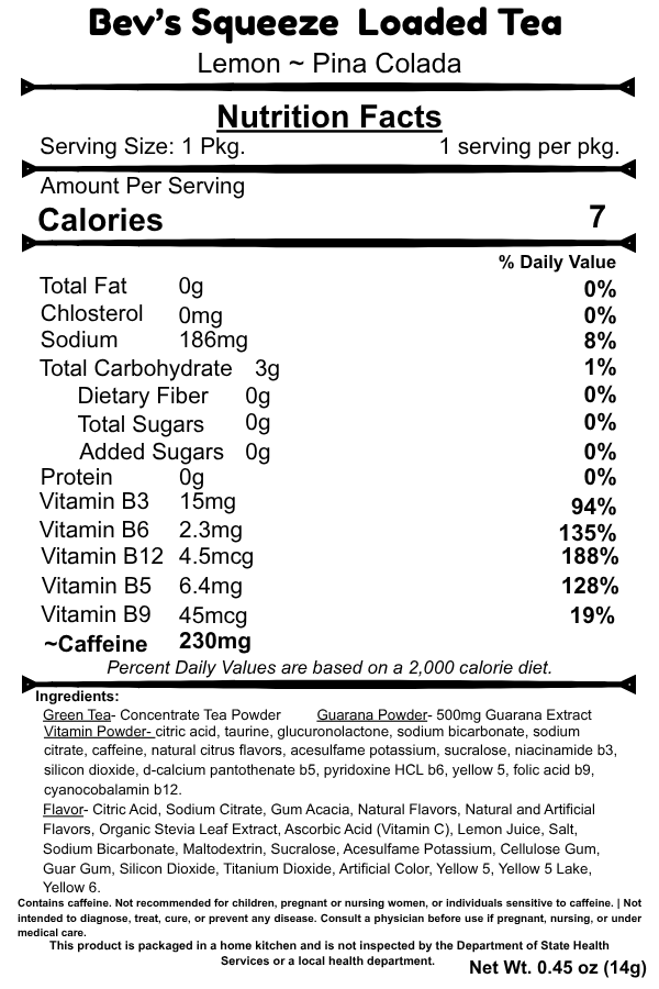 Bev's Squeeze Loaded Tea