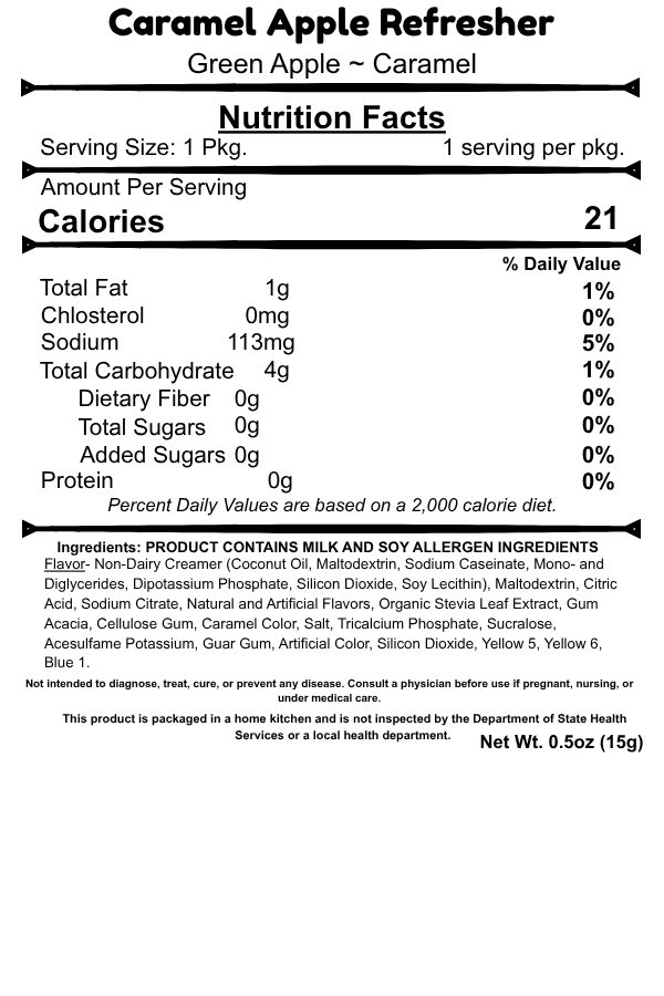 Caramel Apple Refresher CAFFEINE FREE